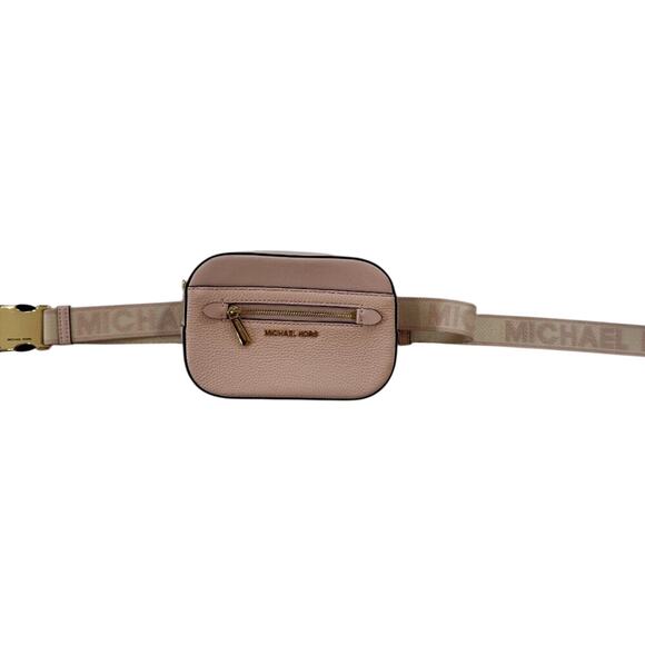Michael Kors Jet Set Belt Bag Pink Leather Coquette Balletcore Minimalist Travel - Picture 9 of 10